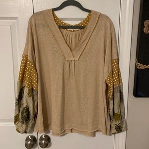 Multi Print Sleeve Blouse